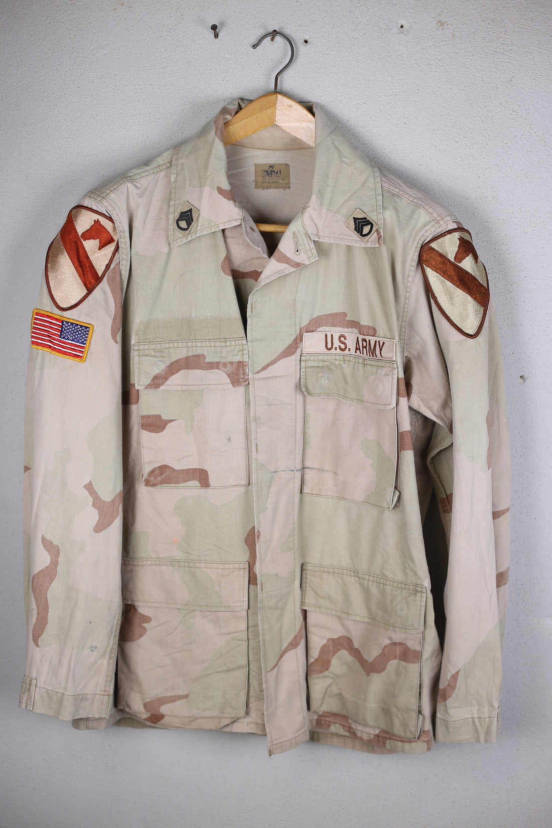 JACKET DESERT WOODLAND US ARMY 1ST CAVALRY - L - (MEDIUM REGULAR)