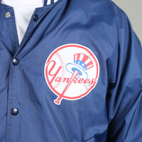 VINTAGE NYLON JACKET MADE IN USA YANKEES - L -