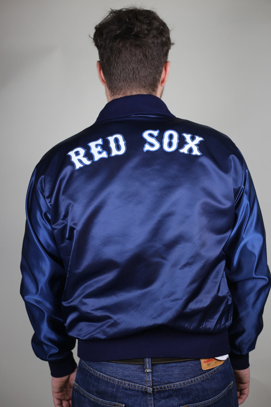 VINTAGE NYLON JACKET MADE IN USA RED SOX  - M -