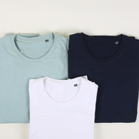 Pack of 3 organic cotton tubular t-shirts