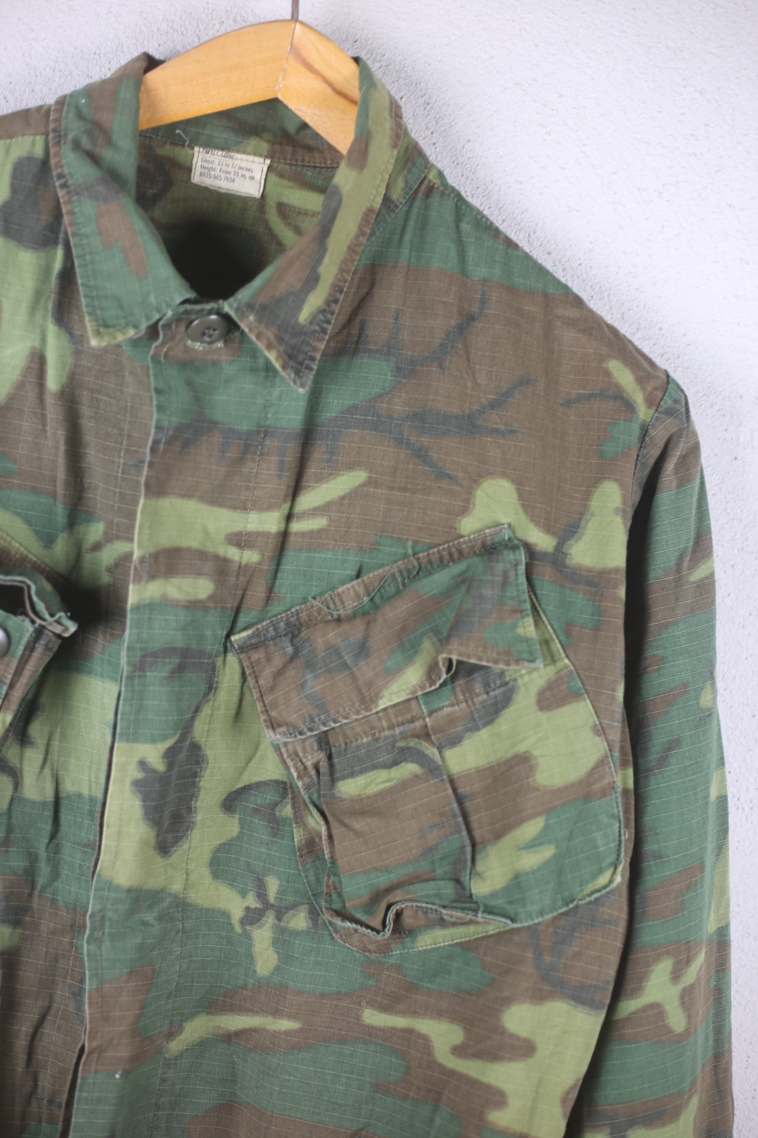 ERDL JUNGLE JACKET   1960s  - M - (SMALL LONG )