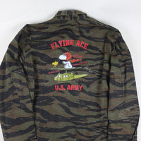 Snoopy tiger stripe camo jacket - L -