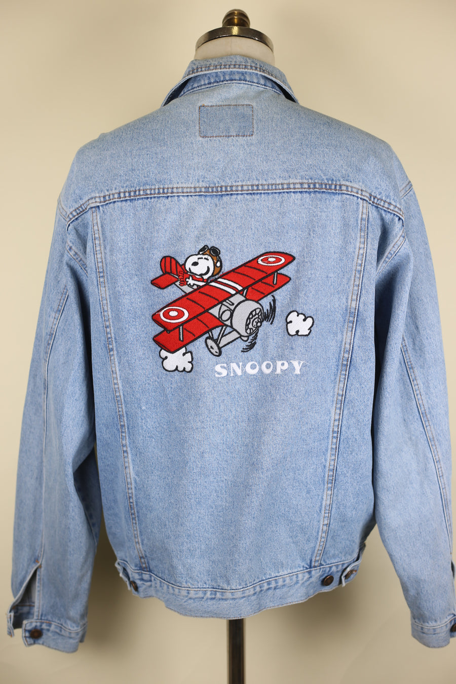 GIACCA DI JEANS CON RICAMO SNOOPY -   L -