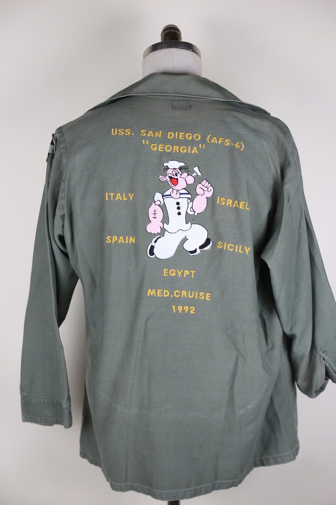 Camicia Og 107 us Army  con ricamo POPEYE  - M -