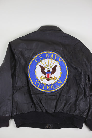 Giacca di pelle A2 Us Navy - XL .