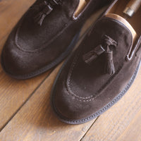 Mocassino con nappe in camoscio