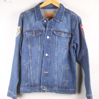 GIACCA DI JEANS CON STAMPA    - S  -