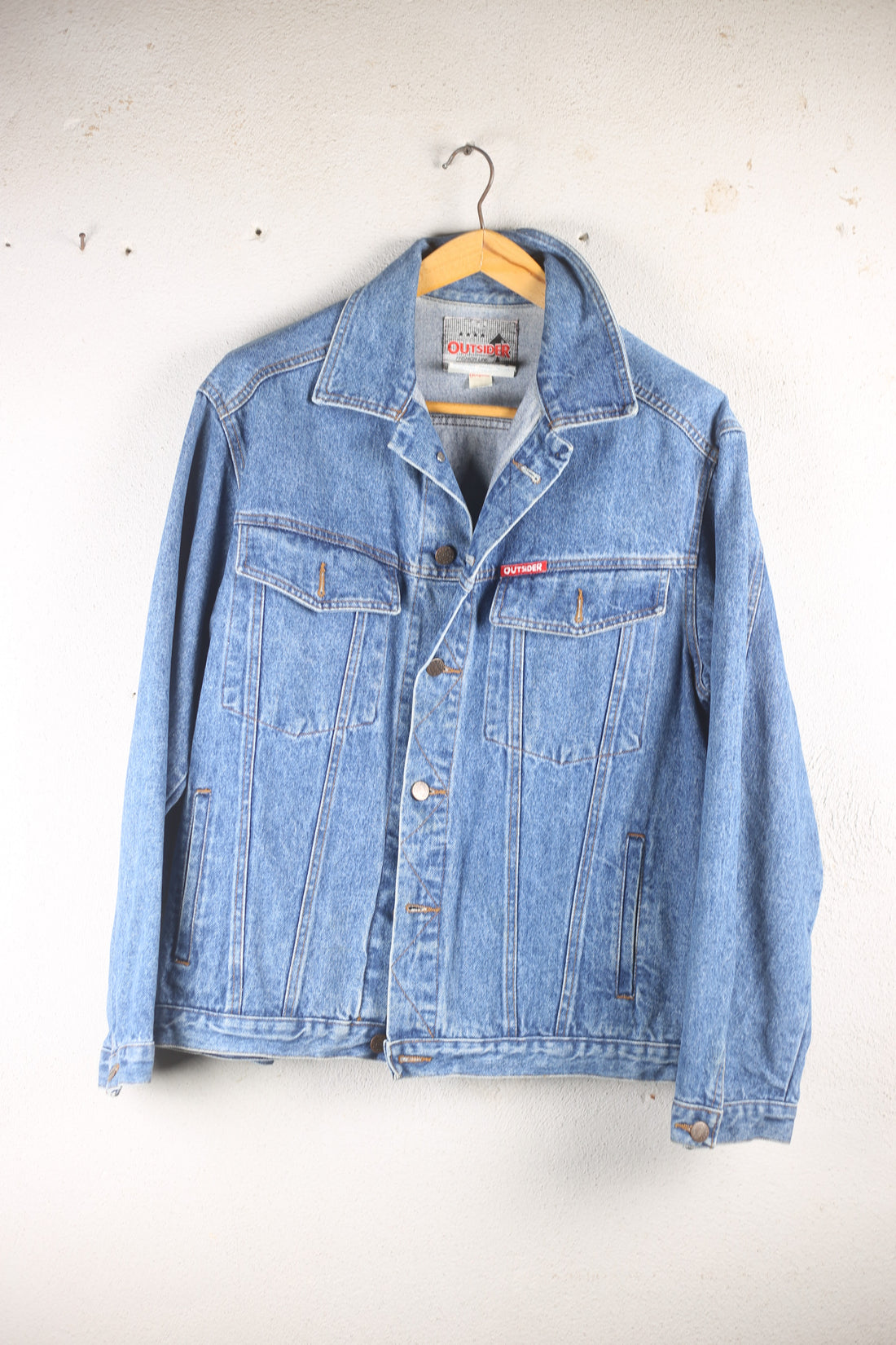 DENIM JACKET WITH PATCHES - L -