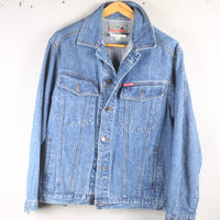 DENIM JACKET WITH PATCHES - L -