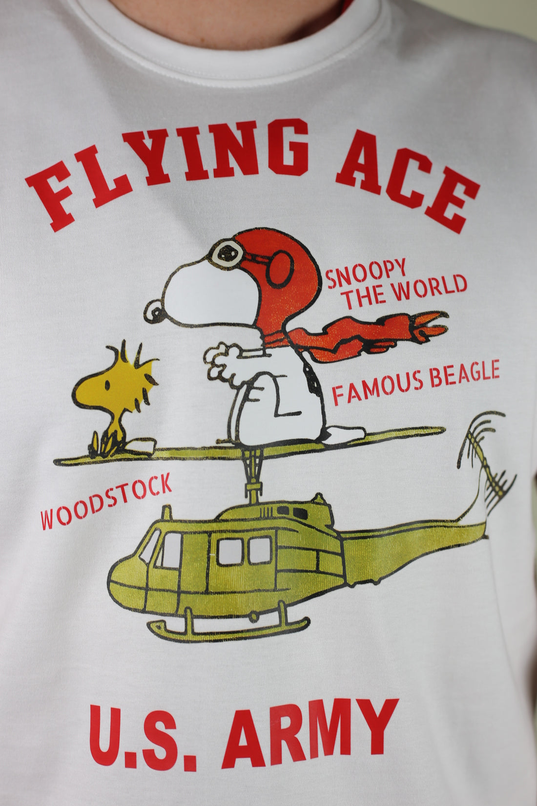 Flying Ace Snoopy tubular T-shirt in organic cotton