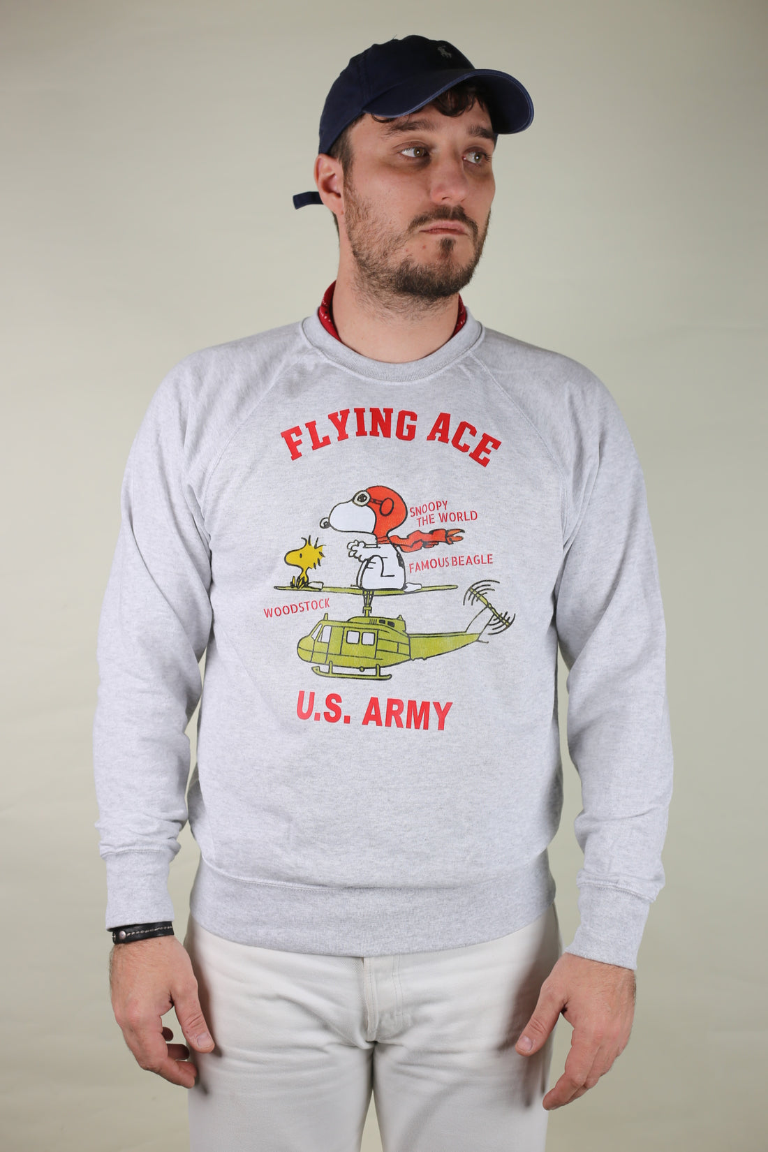 FLYING ACE SNOOPY lightweight raglan sweatshirt