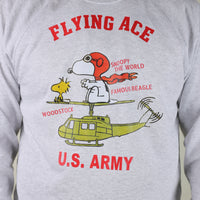 FLYING ACE SNOOPY lightweight raglan sweatshirt