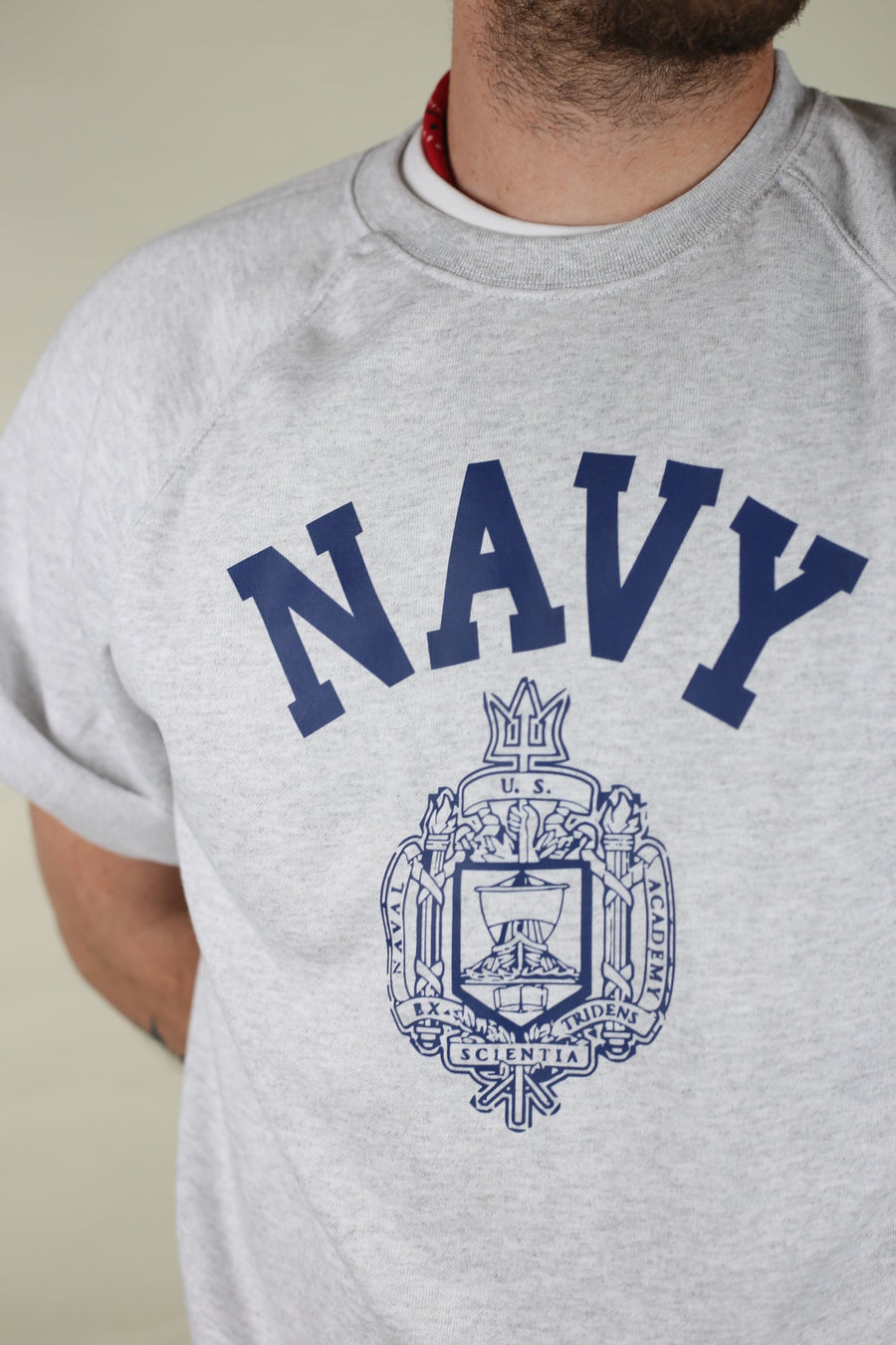 Us Navy Academy half sleeve raglan sweatshirt