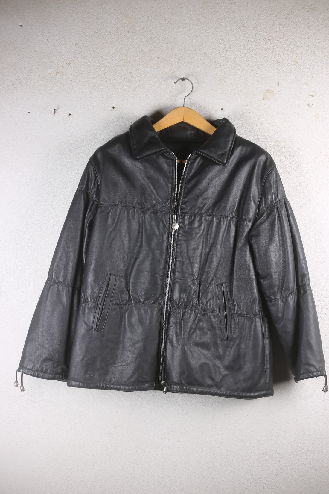 Women's vintage leather jacket - XL -