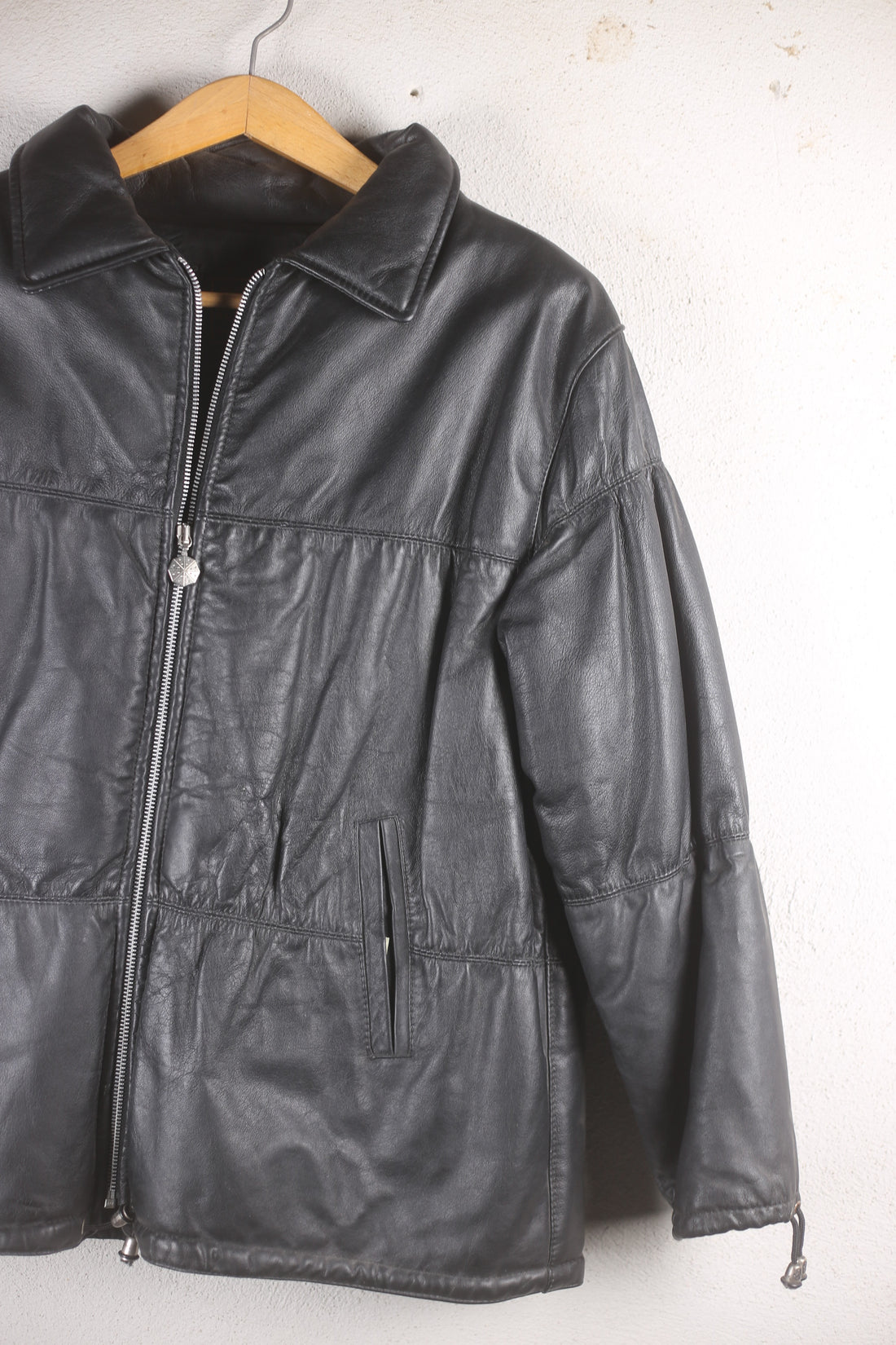 Women's vintage leather jacket - XL -