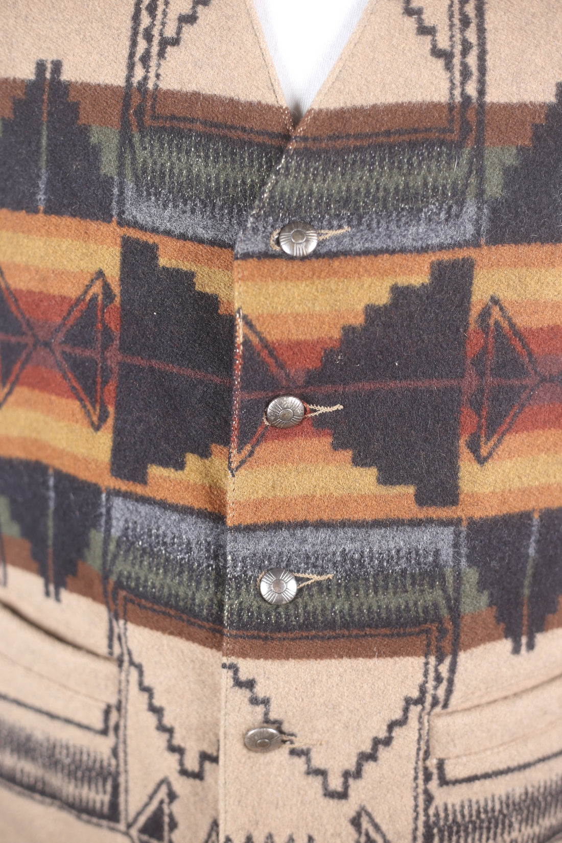 vintage pendleton navajo vest    -  L -