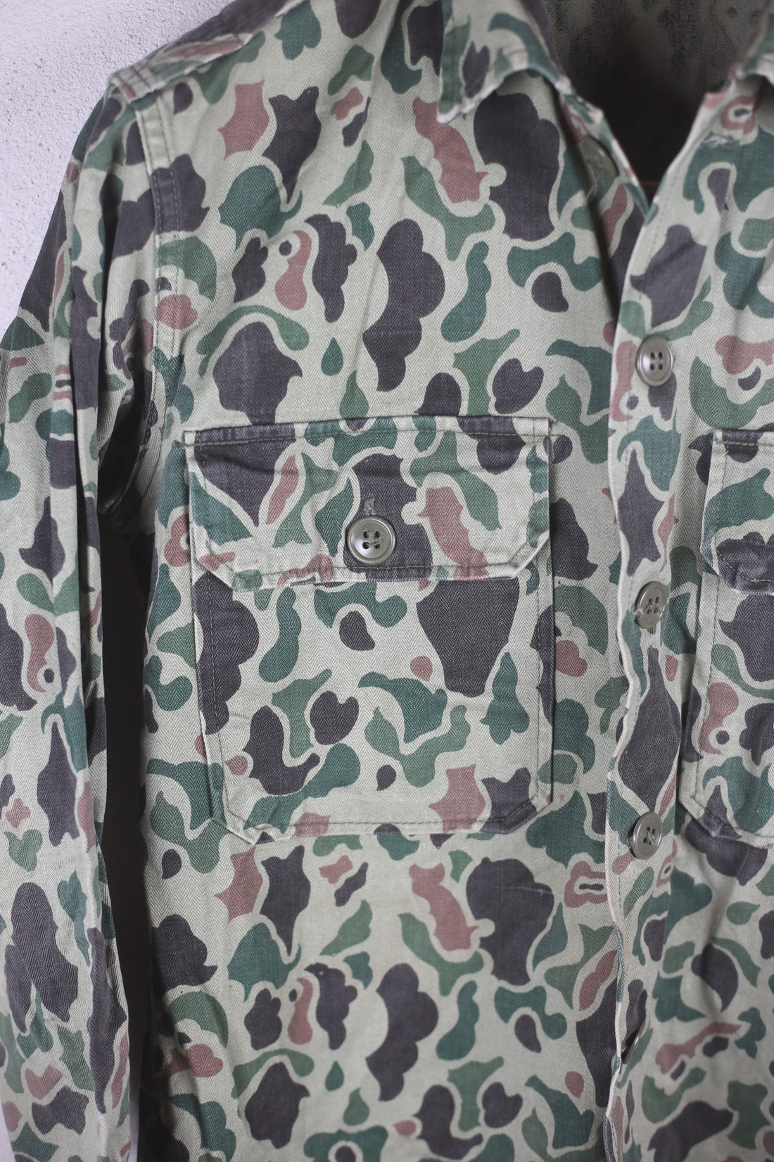 KOREAN Army  FROGSKIN Shirt 1970s - S -