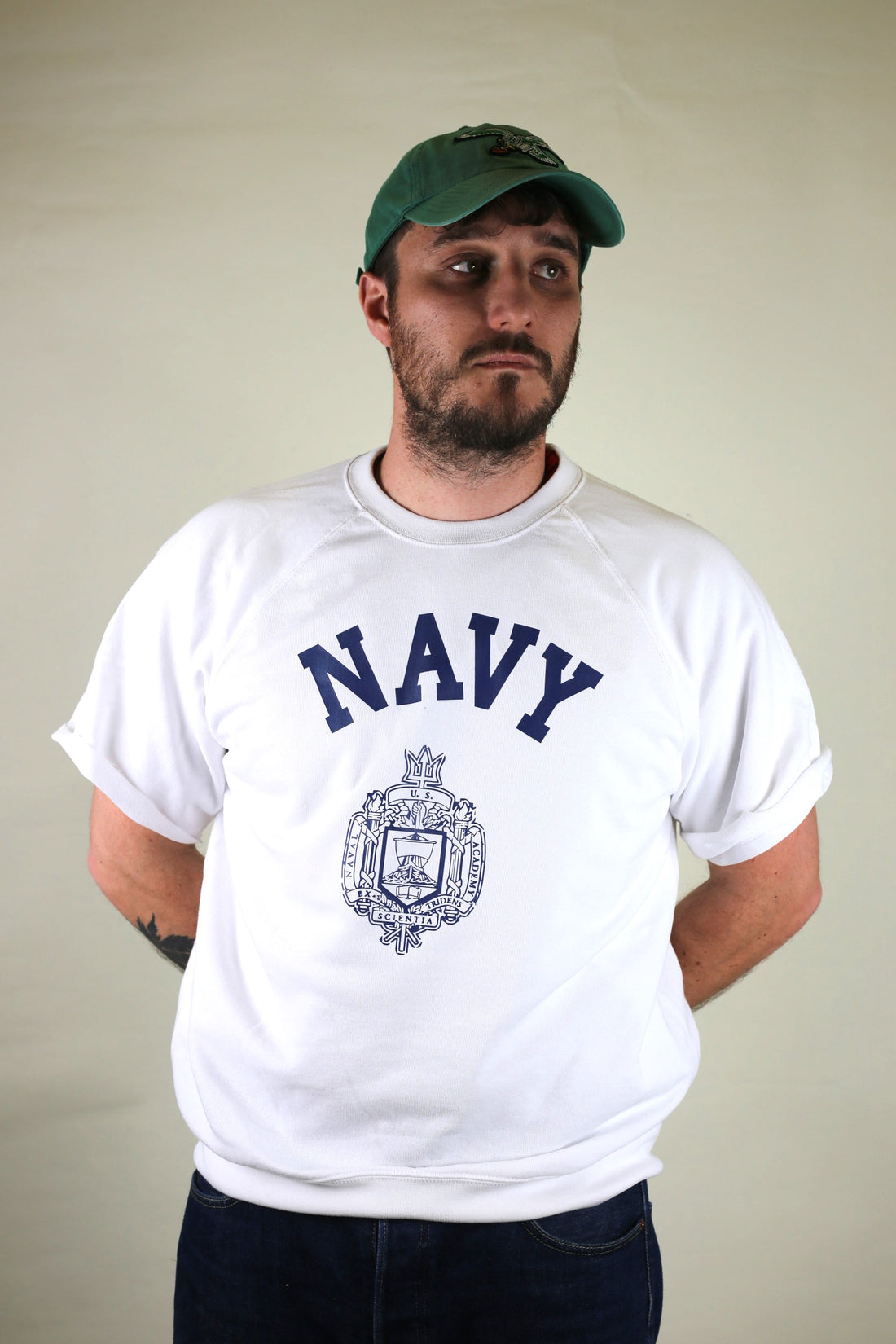 Felpa raglan  mezza manica Us Navy Accademy