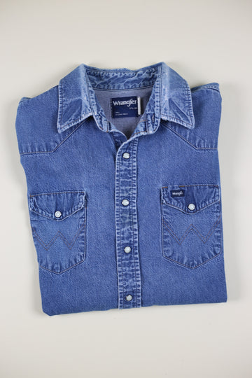 Camicia di jeans  vintage WRANGLER- XL-