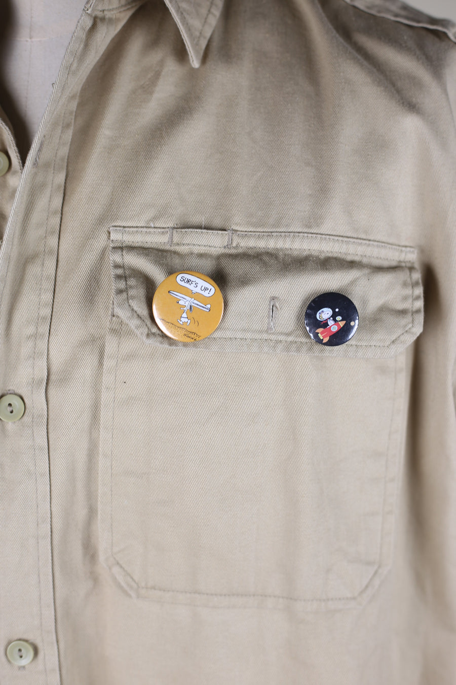 Camicia   Army  con ricamo Snoopy     - XL  -