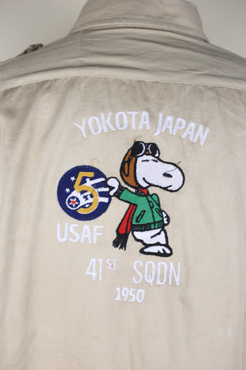 Camicia   Army  con ricamo Snoopy     - XL  -