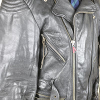 Giacca chiodo  in pelle vintage  - L -