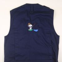 fishing vest with embroidery - M/L -