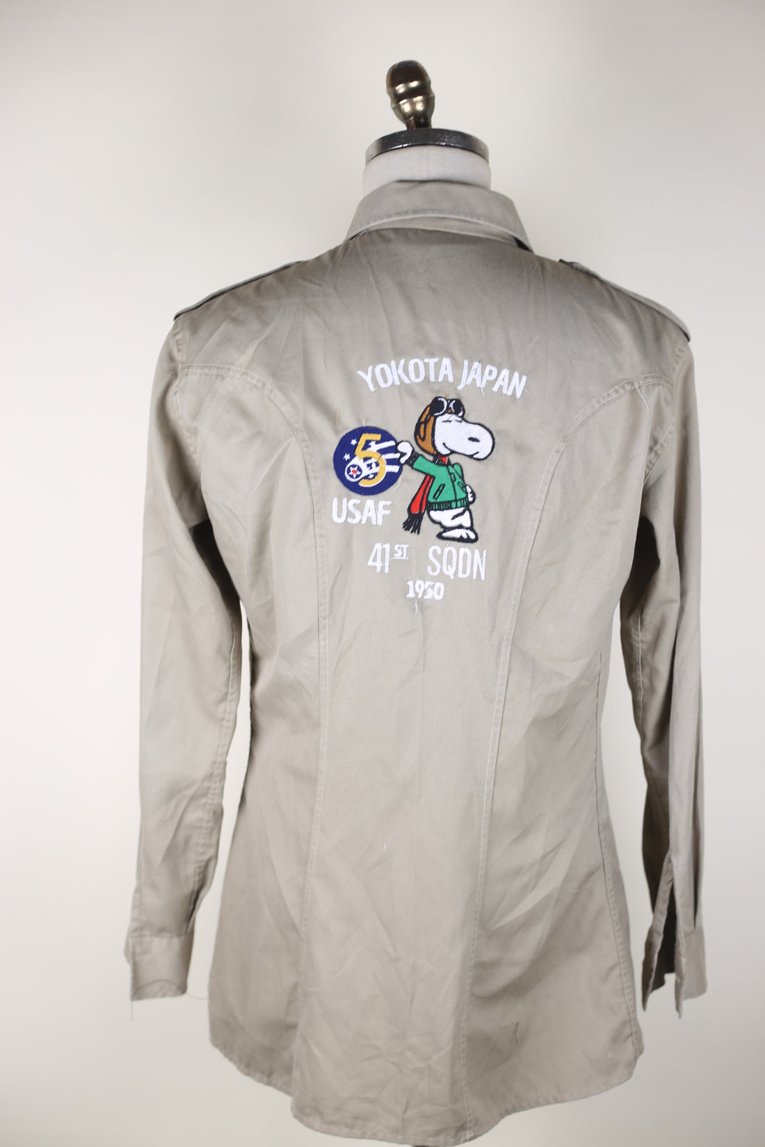 Camicia   Army  con ricamo Snoopy     - M  -