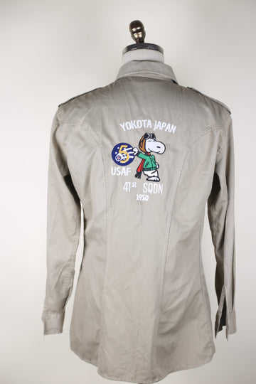 Army Shirt with Snoopy Embroidery - M -