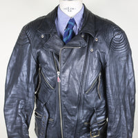 Giacca chiodo  in pelle vintage  - L -