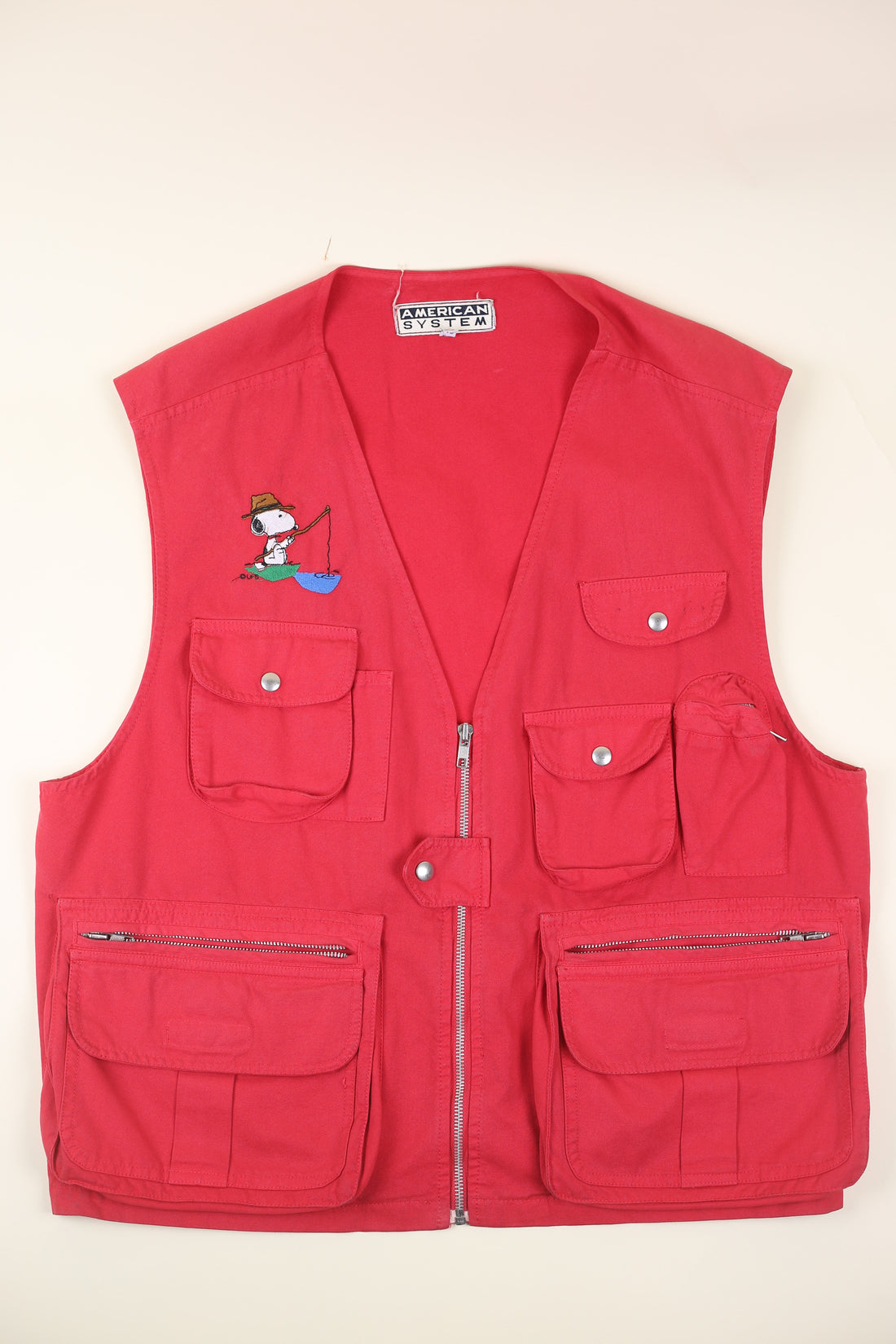 fishing vest with embroidery - L/XL -