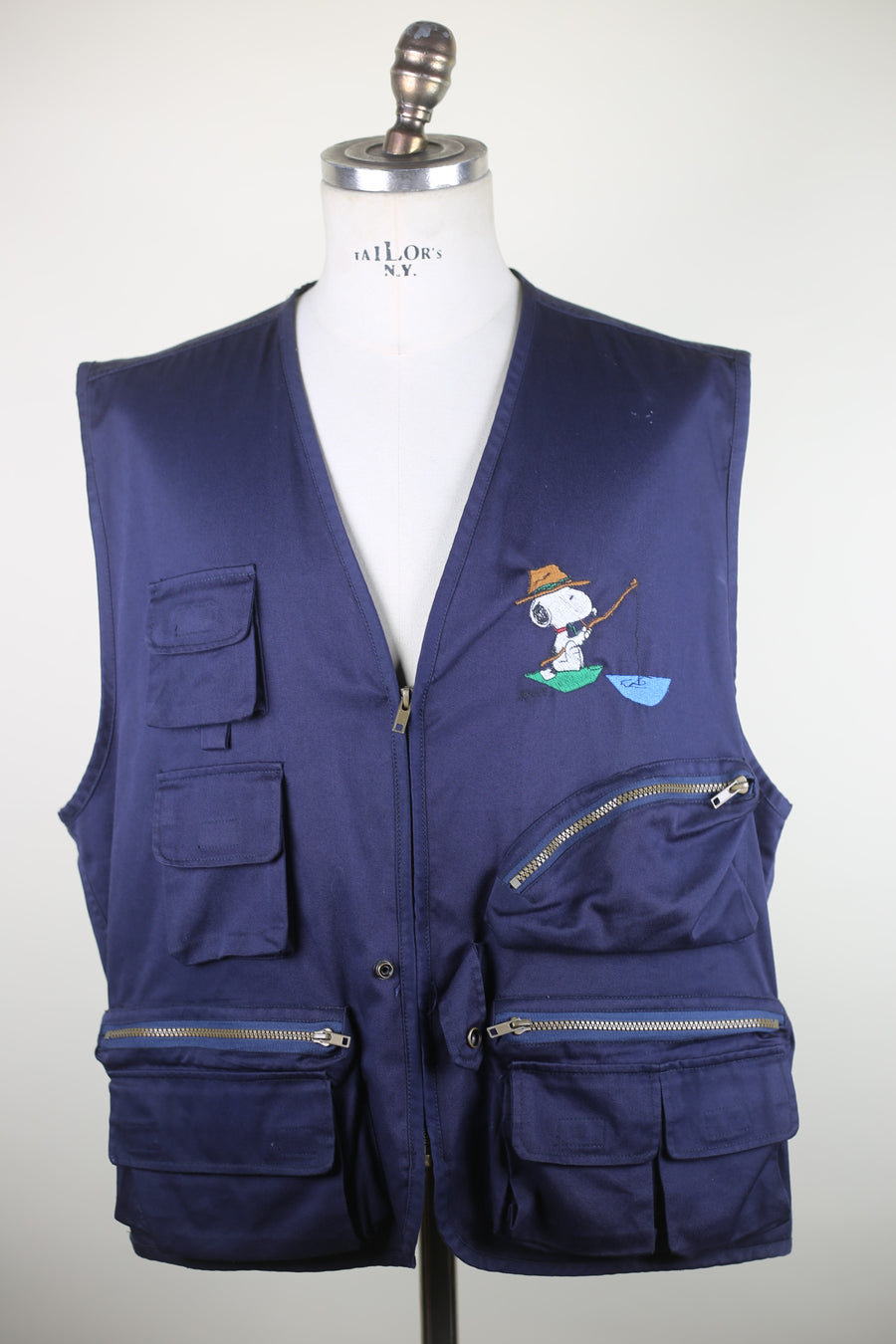 fishing vest  con ricamo -  XL  -