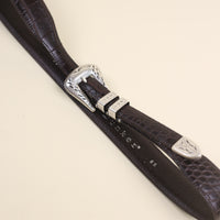 Las Vegas Brown Croc Western Belt