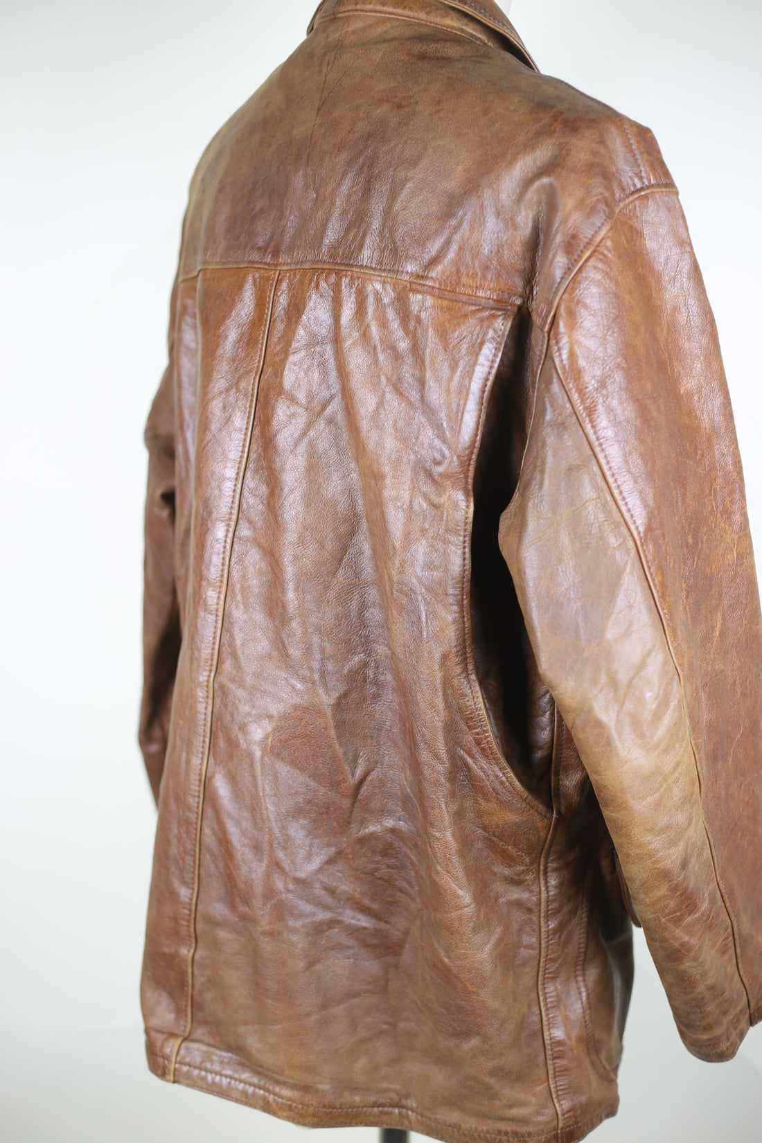 Giacca  in pelle vintage    - L -