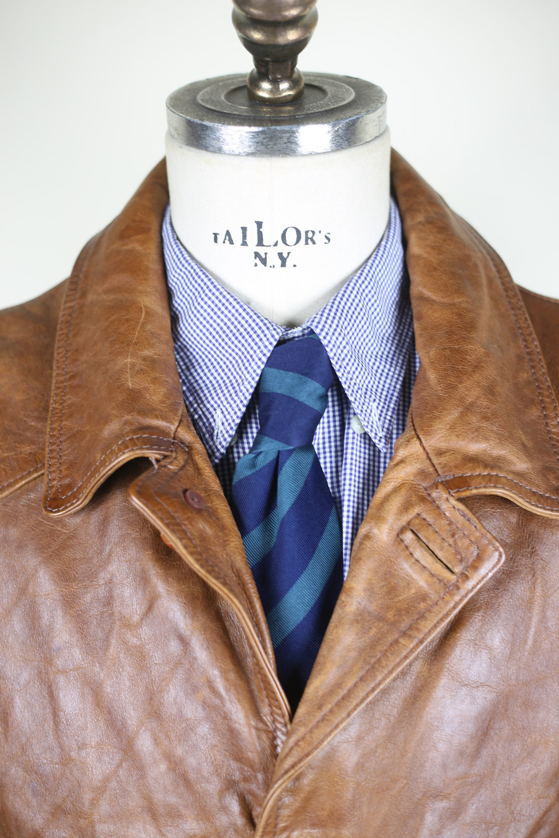 Giacca  in pelle vintage    - L -