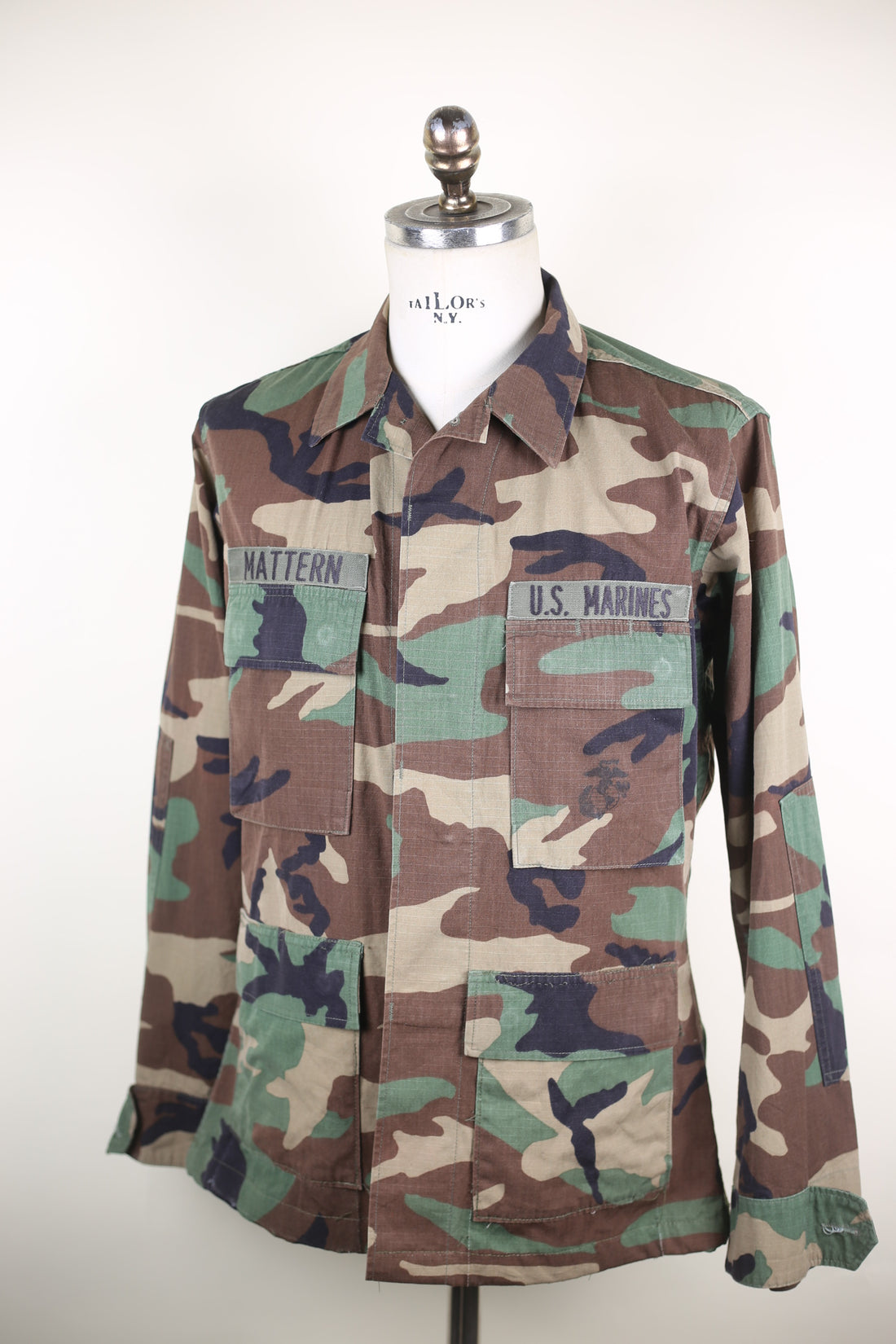 BDU WOODLAND Jacket Us marines MOON LANDING - M - (SMALL REGULA USA)