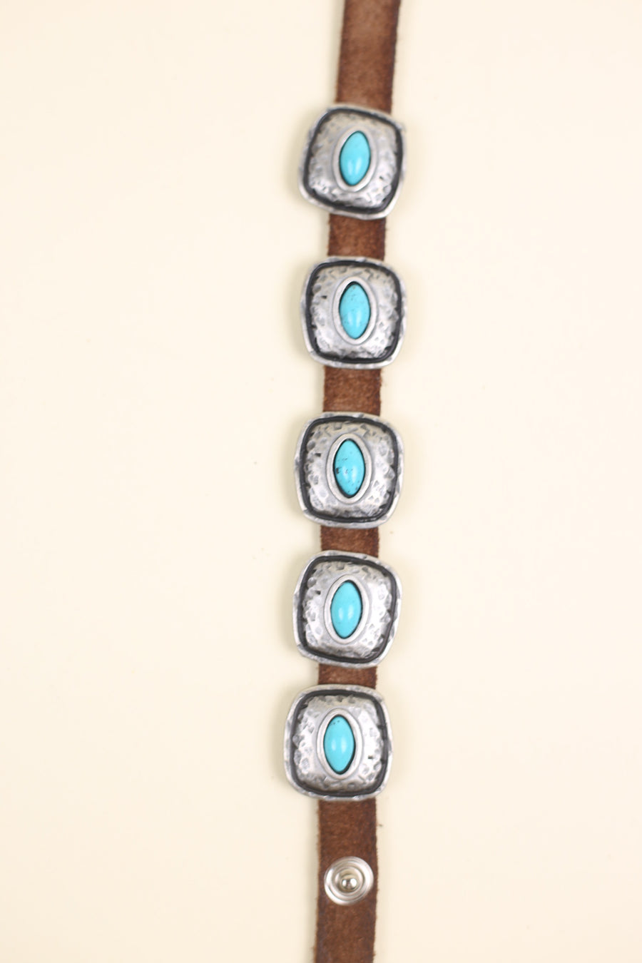 Navajo concho turquoise bracelet
