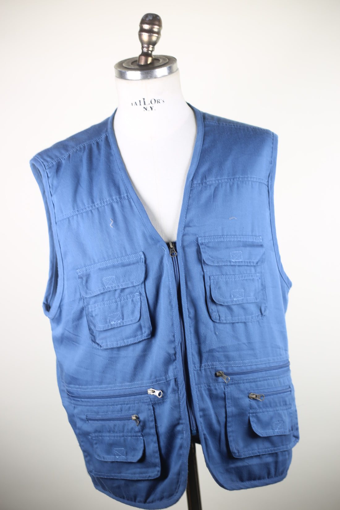 fishing vest  con ricamo -  L -