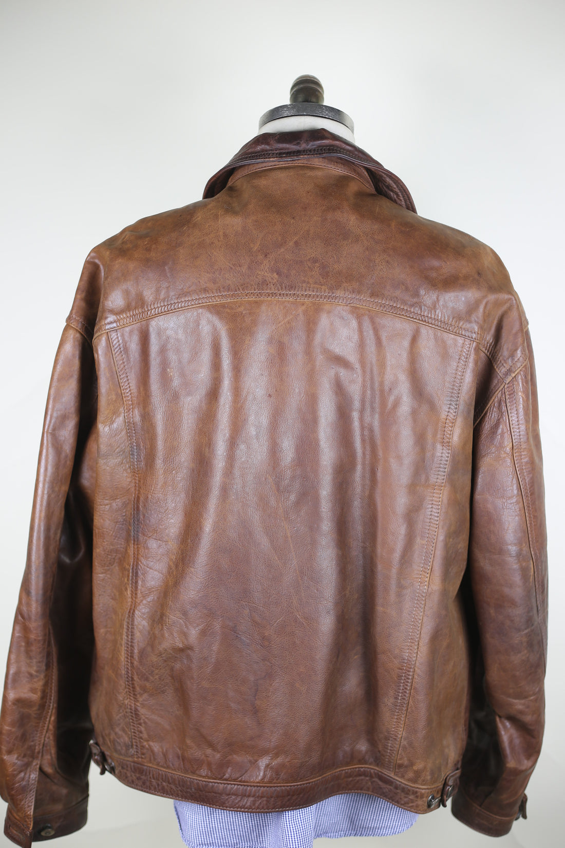 Giacca  in pelle TRUCKER vintage MAFFEI    - L -