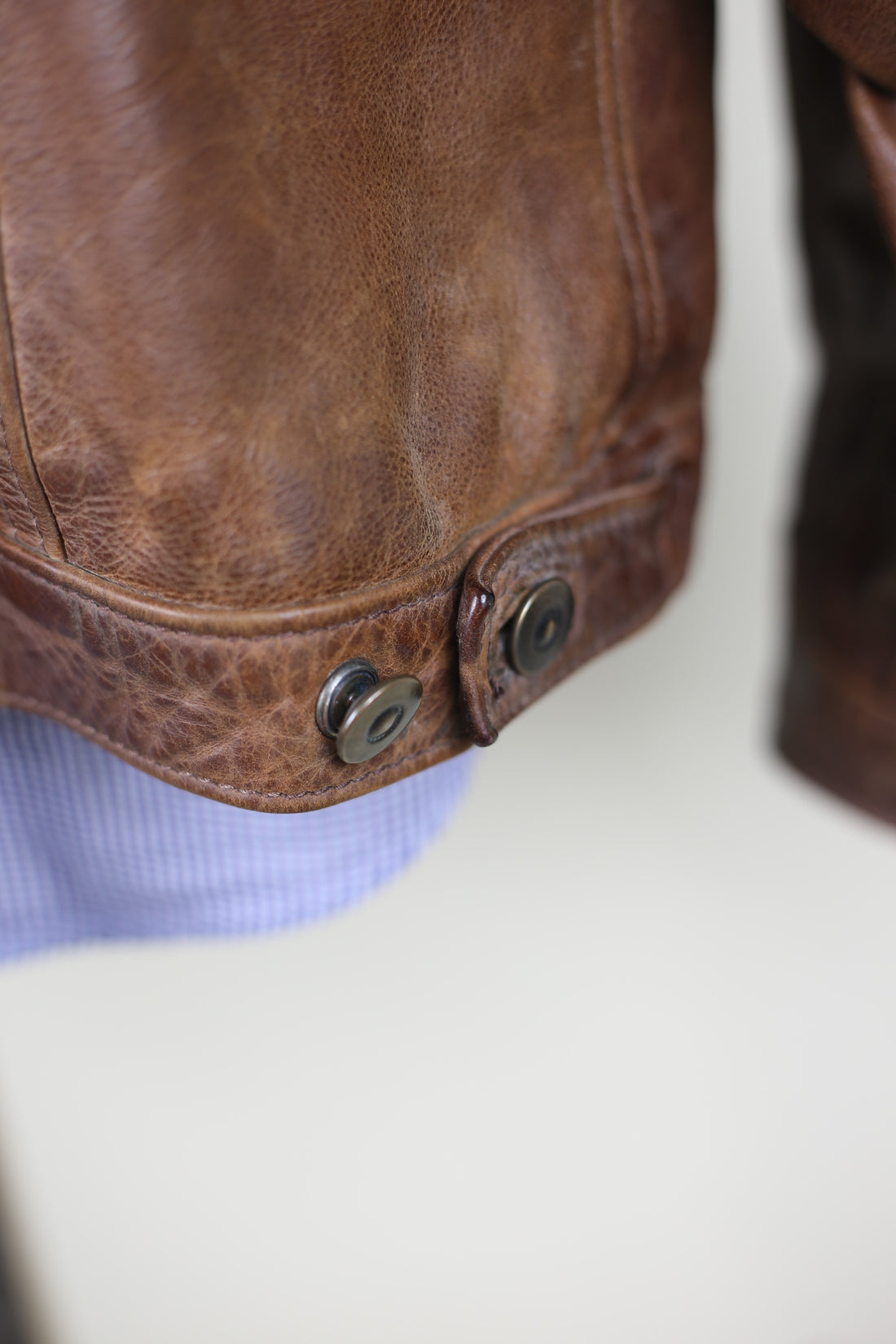 Giacca  in pelle TRUCKER vintage MAFFEI    - L -