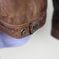 Giacca  in pelle TRUCKER vintage MAFFEI    - L -