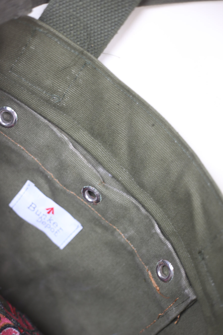 army tote bag with embroidery