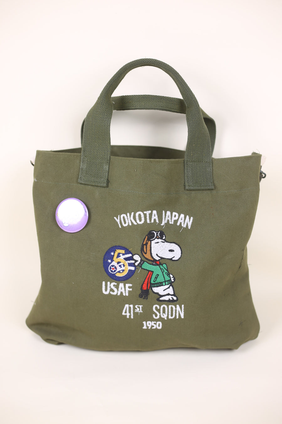 army tote bag with embroidery