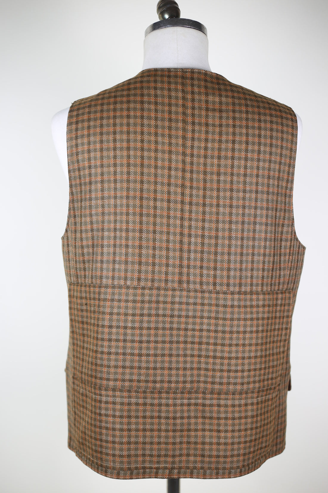 Vintage 80s tailored waistcoat in tweed - L -