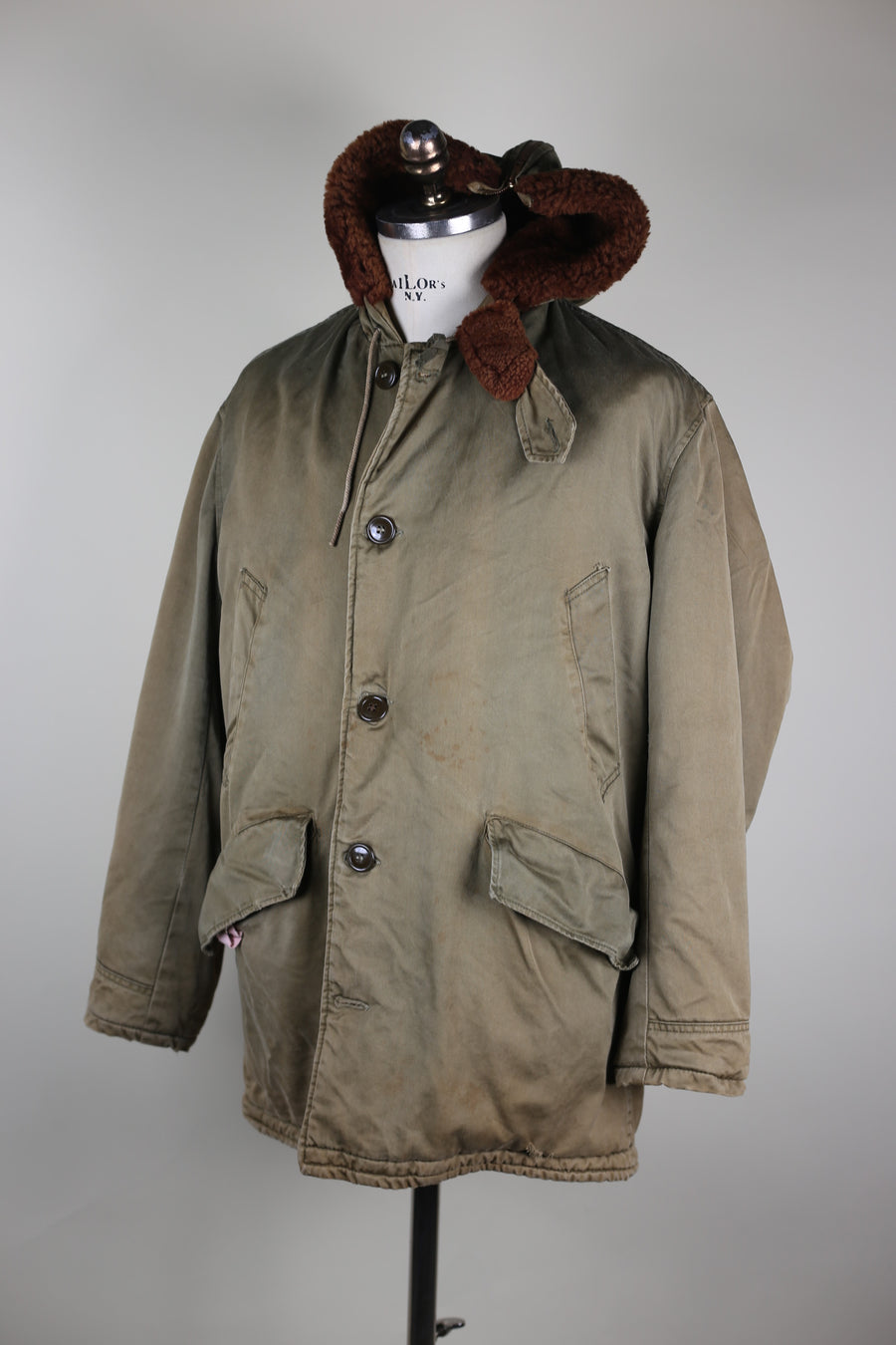 PARKA B9 FLIGHT JACKET VINTAGE 1960s  -  L -