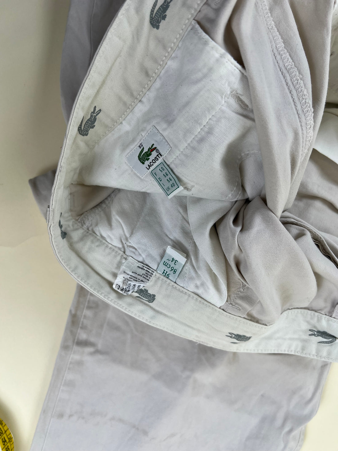 Lacoste vintage pence chinos - 54-56 IT