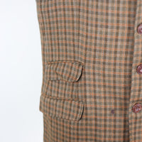 Vintage 80s tailored waistcoat in tweed - L -