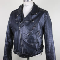 Giacca chiodo  in pelle vintage  - M -