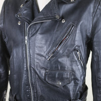 Giacca chiodo  in pelle vintage  - M -