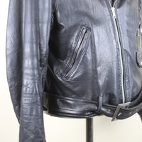 Giacca chiodo  in pelle vintage  - M -